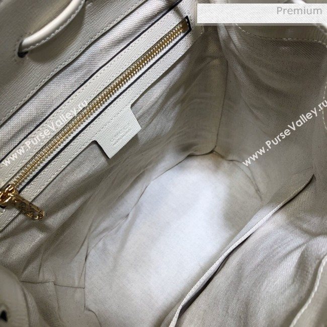 Gucci Horsebit 1955 GG Canvas Backpack ‎620849 White 2020 (DLH-20062220)