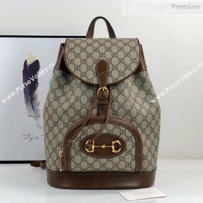 Gucci Horsebit 1955 GG Canvas Backpack ‎620849 Brown 2020 (DLH-20062219)