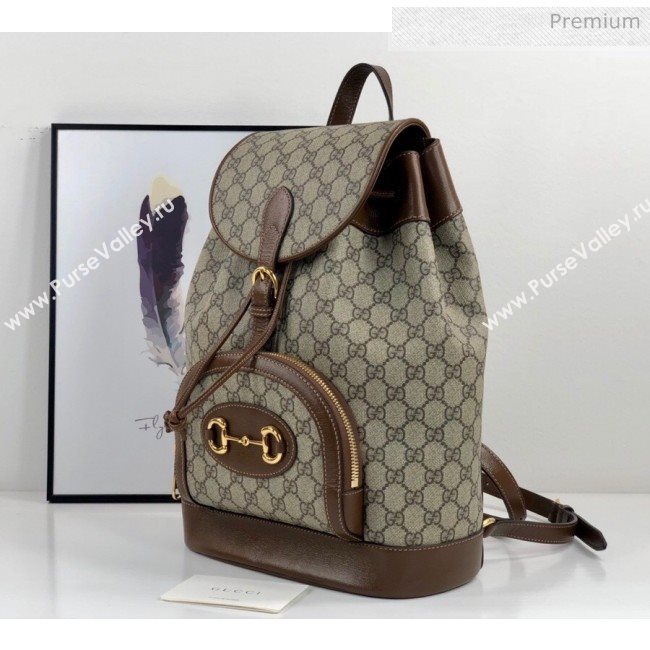 Gucci Horsebit 1955 GG Canvas Backpack ‎620849 Brown 2020 (DLH-20062219)