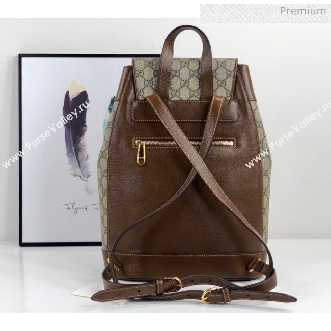 Gucci Horsebit 1955 GG Canvas Backpack ‎620849 Brown 2020 (DLH-20062219)