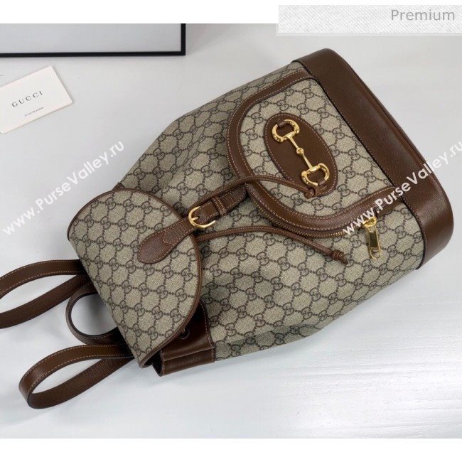 Gucci Horsebit 1955 GG Canvas Backpack ‎620849 Brown 2020 (DLH-20062219)