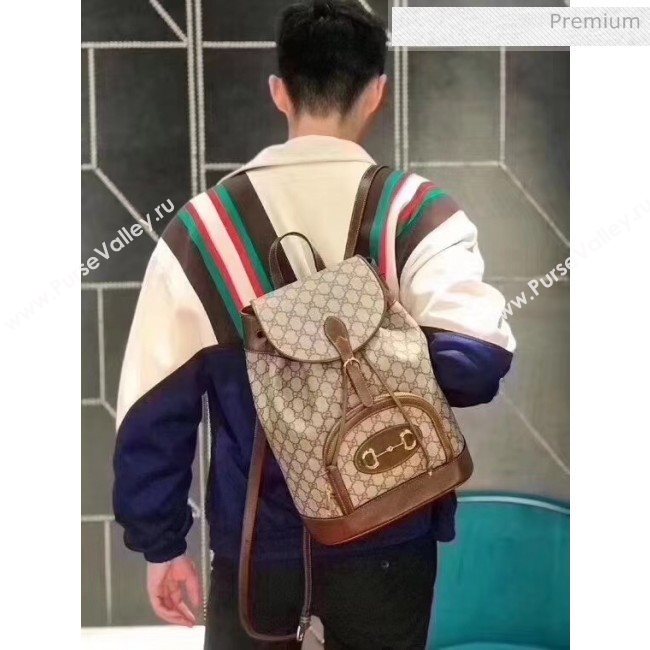 Gucci Horsebit 1955 GG Canvas Backpack ‎620849 Red 2020 (DLH-20062221)
