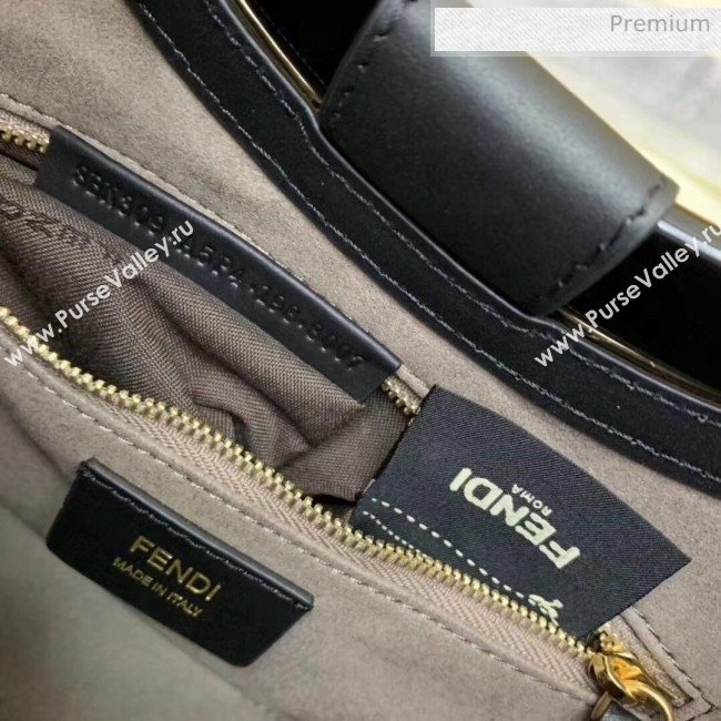 Fendi Runaway Shopper FF Glazed Fabric Small Bag Brown/Black 2020 (AFEI-20062234)