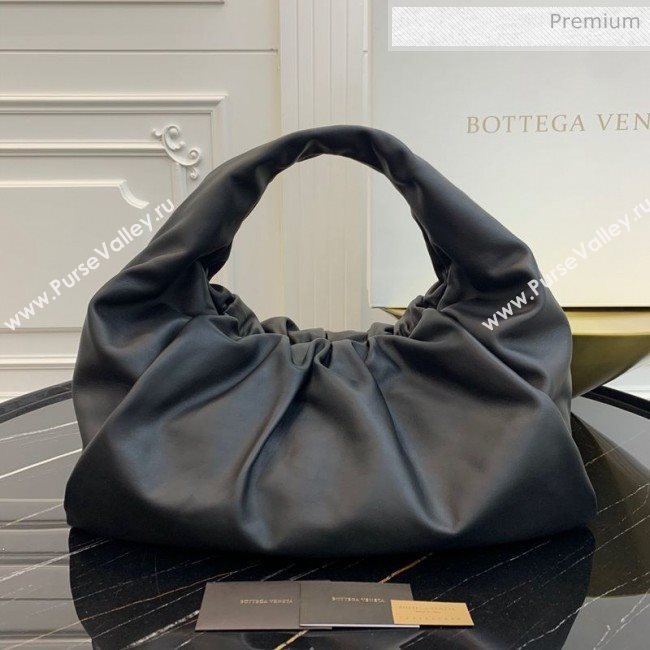 Bottega Veneta Large BV Jodie Leather Hobo Bag Black 2020 (MS-20062315)