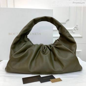 Bottega Veneta Large BV Jodie Leather Hobo Bag Dark Green 2020 (MS-20062318)