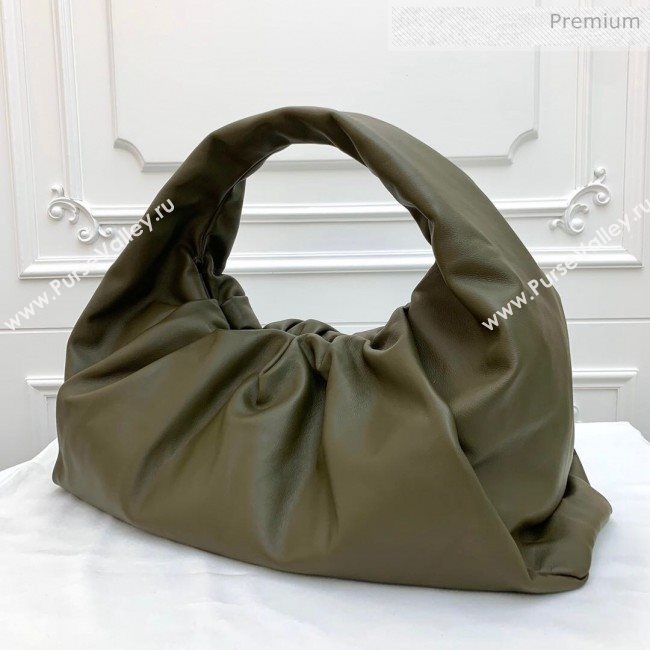 Bottega Veneta Large BV Jodie Leather Hobo Bag Dark Green 2020 (MS-20062318)