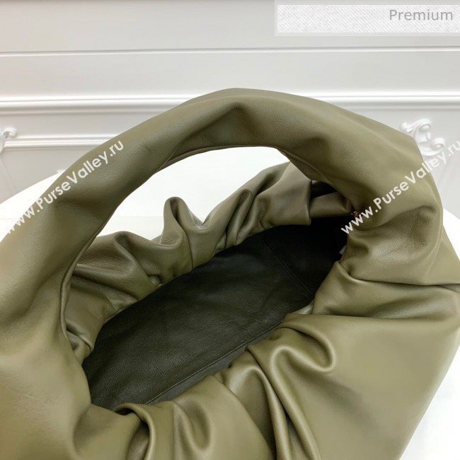 Bottega Veneta Large BV Jodie Leather Hobo Bag Dark Green 2020 (MS-20062318)
