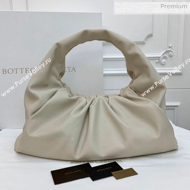 Bottega Veneta Large BV Jodie Leather Hobo Bag White 2020 (MS-20062319)