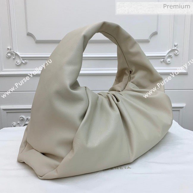 Bottega Veneta Large BV Jodie Leather Hobo Bag White 2020 (MS-20062319)