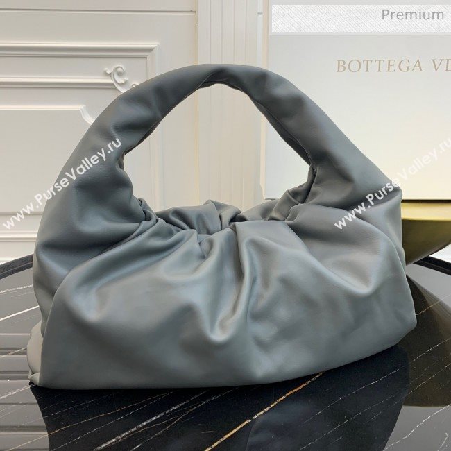 Bottega Veneta Large BV Jodie Leather Hobo Bag Grey 2020 (MS-20062322)