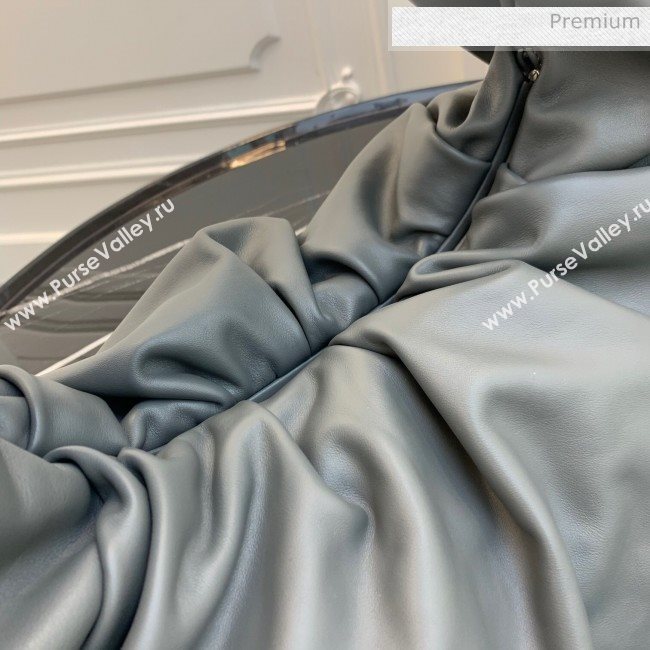 Bottega Veneta Large BV Jodie Leather Hobo Bag Grey 2020 (MS-20062322)