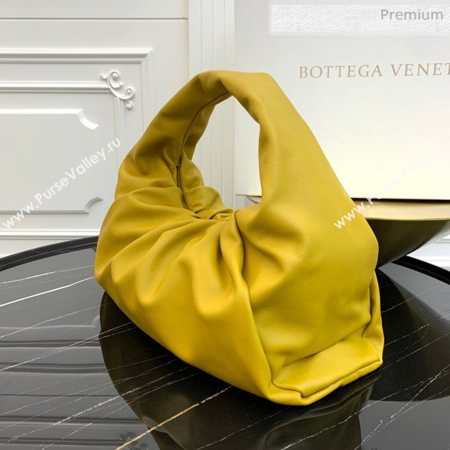 Bottega Veneta Large BV Jodie Leather Hobo Bag Bright Yellow 2020 (MS-20062323)