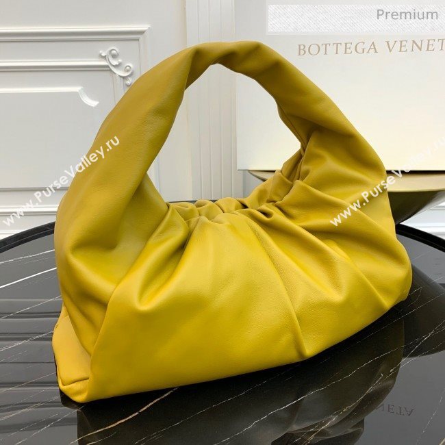 Bottega Veneta Large BV Jodie Leather Hobo Bag Bright Yellow 2020 (MS-20062323)