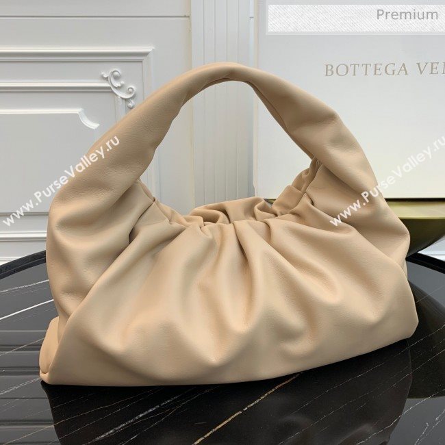 Bottega Veneta Large BV Jodie Leather Hobo Bag Nude 2020 (MS-20062325)