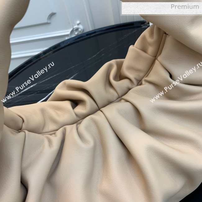 Bottega Veneta Large BV Jodie Leather Hobo Bag Nude 2020 (MS-20062325)