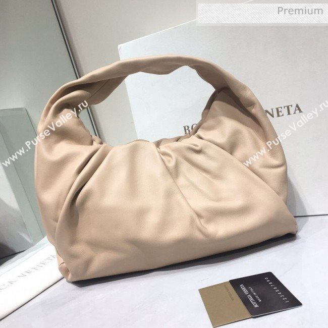 Bottega Veneta Small BV Jodie Leather Hobo Bag Nude 2020 (MS-20062327)
