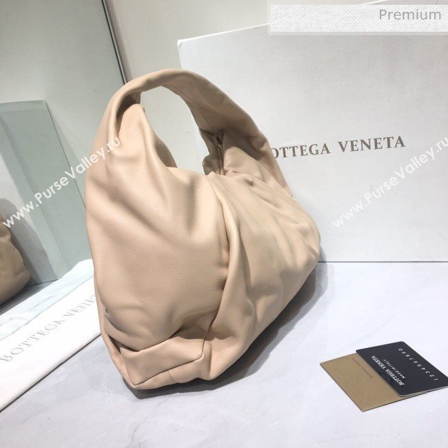 Bottega Veneta Small BV Jodie Leather Hobo Bag Nude 2020 (MS-20062327)
