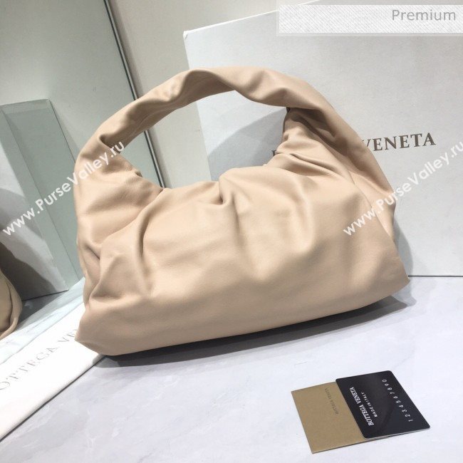 Bottega Veneta Small BV Jodie Leather Hobo Bag Nude 2020 (MS-20062327)