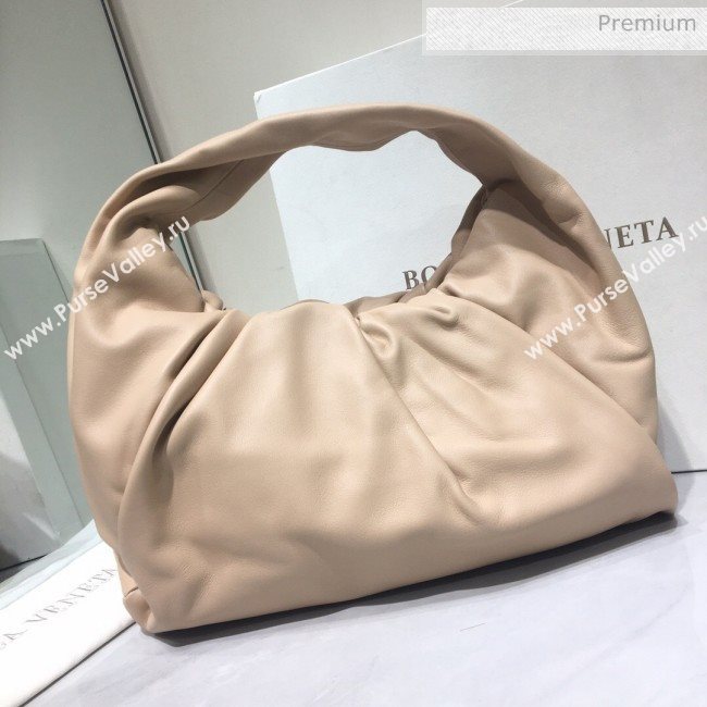 Bottega Veneta Small BV Jodie Leather Hobo Bag Nude 2020 (MS-20062327)