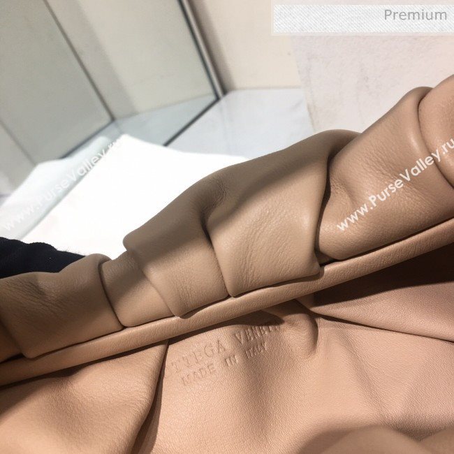 Bottega Veneta Small BV Jodie Leather Hobo Bag Nude 2020 (MS-20062327)