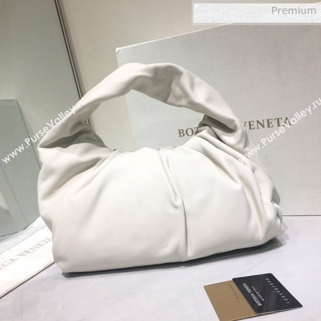 Bottega Veneta Small BV Jodie Leather Hobo Bag White 2020 (MS-20062328)