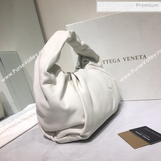 Bottega Veneta Small BV Jodie Leather Hobo Bag White 2020 (MS-20062328)