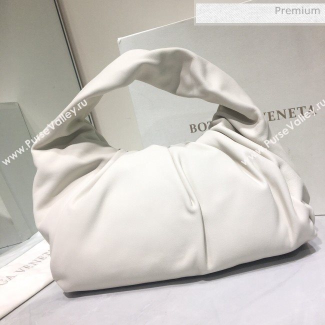 Bottega Veneta Small BV Jodie Leather Hobo Bag White 2020 (MS-20062328)