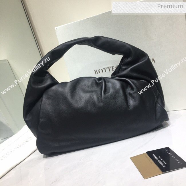 Bottega Veneta Small BV Jodie Leather Hobo Bag Black 2020 (MS-20062326)
