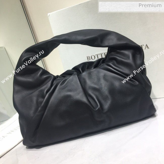 Bottega Veneta Small BV Jodie Leather Hobo Bag Black 2020 (MS-20062326)