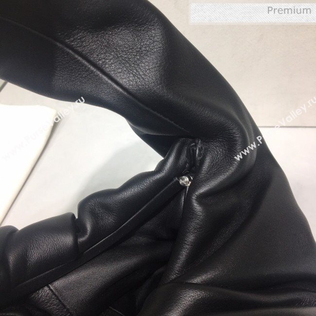 Bottega Veneta Small BV Jodie Leather Hobo Bag Black 2020 (MS-20062326)
