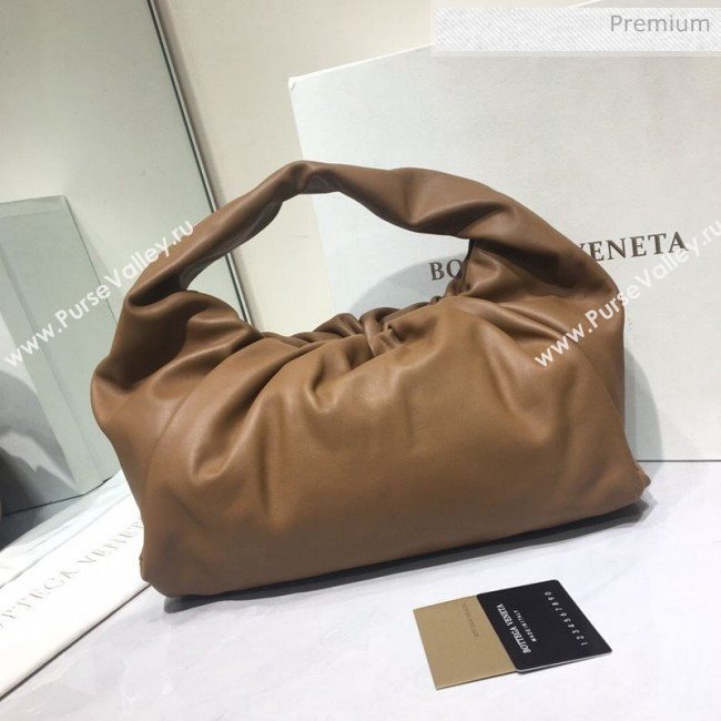 Bottega Veneta Small BV Jodie Leather Hobo Bag Brown 2020 (MS-20062330)