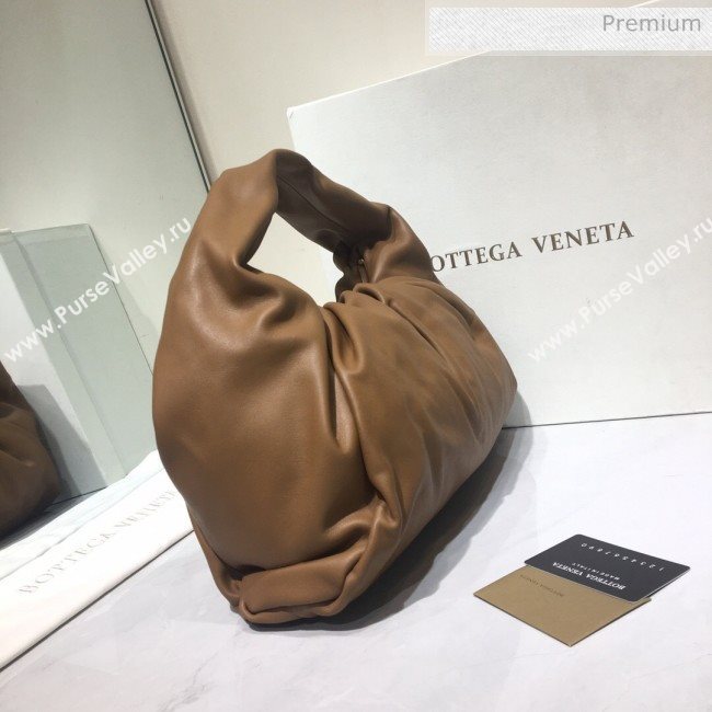 Bottega Veneta Small BV Jodie Leather Hobo Bag Brown 2020 (MS-20062330)