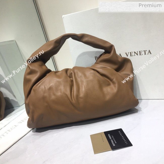Bottega Veneta Small BV Jodie Leather Hobo Bag Brown 2020 (MS-20062330)