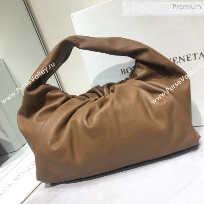 Bottega Veneta Small BV Jodie Leather Hobo Bag Brown 2020 (MS-20062330)