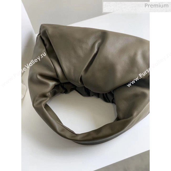 Bottega Veneta Small BV Jodie Leather Hobo Bag Dark Green 2020 (MS-20062331)