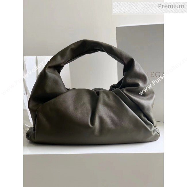 Bottega Veneta Small BV Jodie Leather Hobo Bag Dark Green 2020 (MS-20062331)