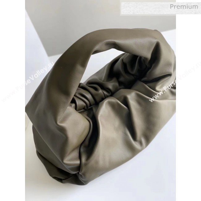 Bottega Veneta Small BV Jodie Leather Hobo Bag Dark Green 2020 (MS-20062331)