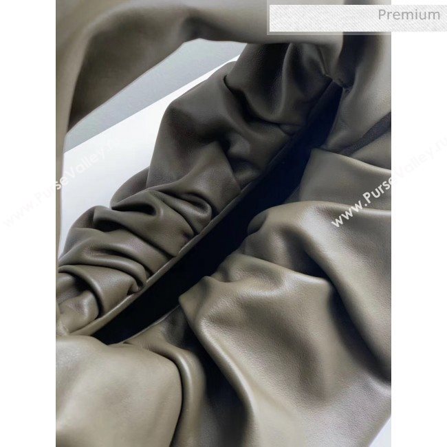 Bottega Veneta Small BV Jodie Leather Hobo Bag Dark Green 2020 (MS-20062331)