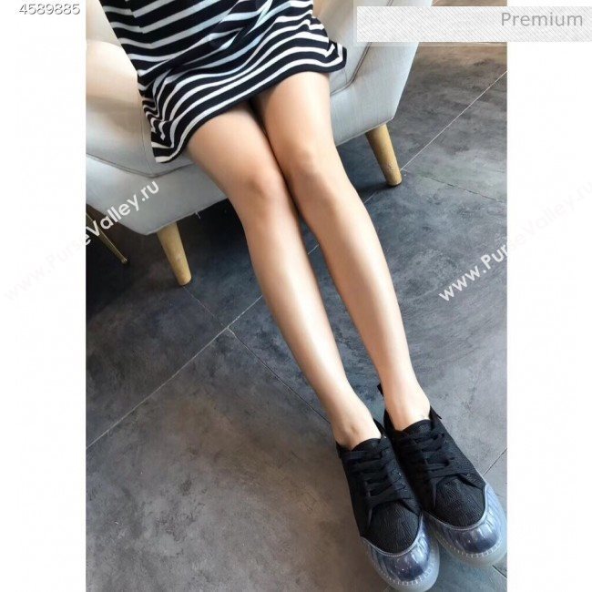 Fendi FF Canvas and PVC Low-Top Sneakers with Label Black 2020 (EM-20062410)