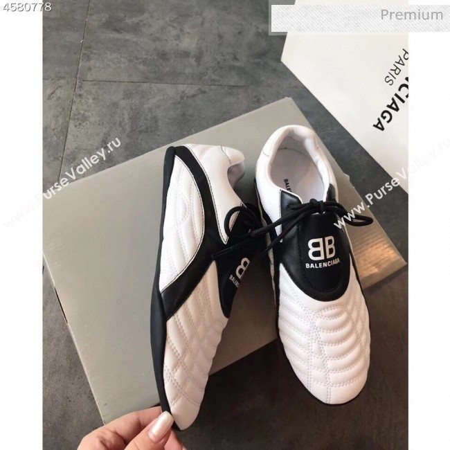 Balenciaga BB Quilted Leather Sneakers White 2020 (EM-20062415)