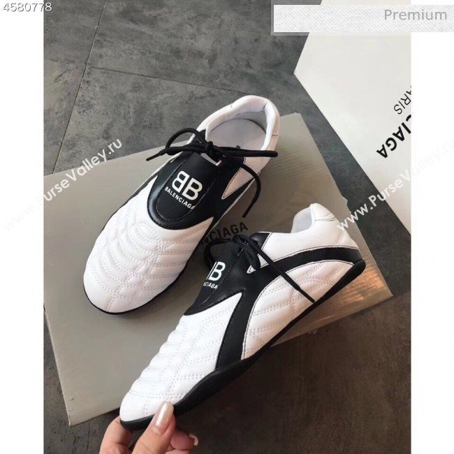 Balenciaga BB Quilted Leather Sneakers White 2020 (EM-20062415)