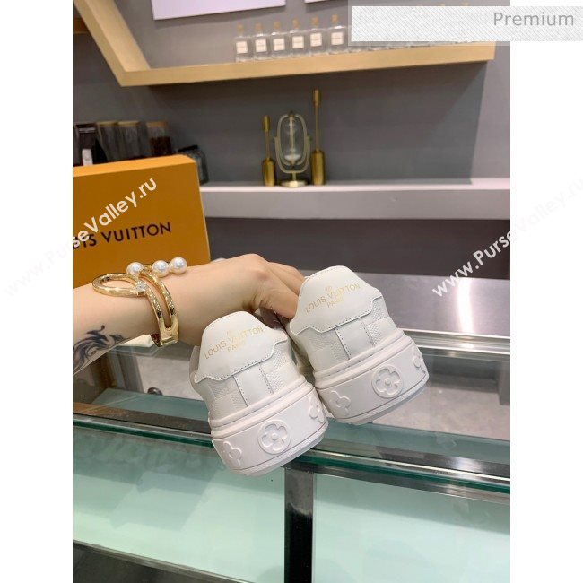 Louis Vuitton Frontrow Calfskin Damier Sneaker White 2020 (For Women and Men) (SY-20062429)