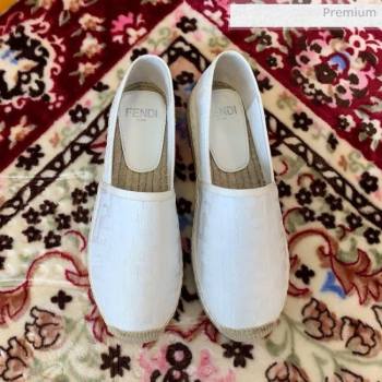 Fendi FF Canvas Flat Espadrilles White 2020 (HB-20062810)