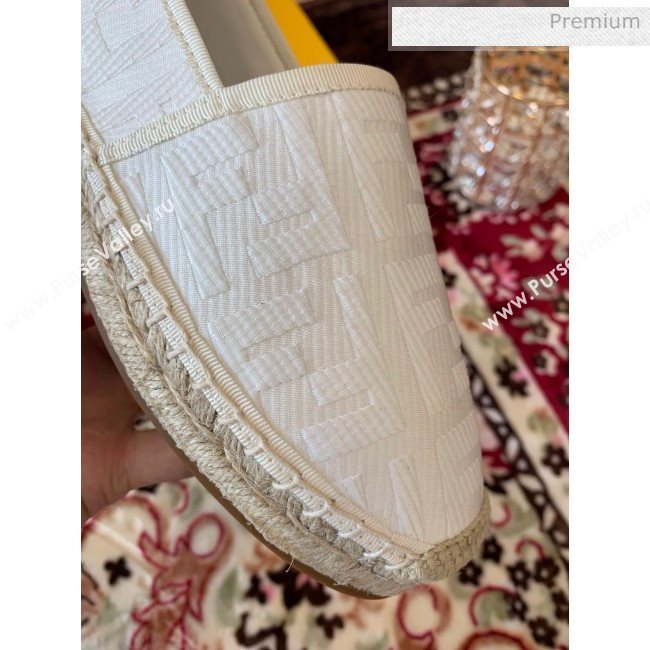 Fendi FF Canvas Flat Espadrilles White 2020 (HB-20062810)