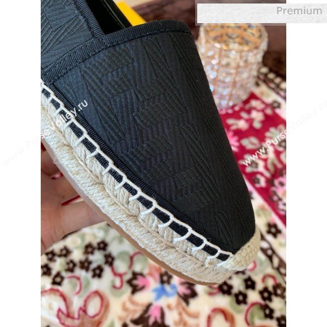 Fendi FF Canvas Flat Espadrilles Black 2020 (HB-20062812)