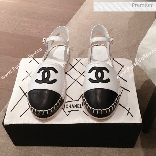 Chanel Lambskin Flat Espadrilles G36184 White 2020 (KL-20062813)