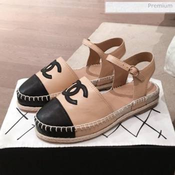 Chanel Lambskin Flat Espadrilles G36184 Beige 2020 (KL-20062815)