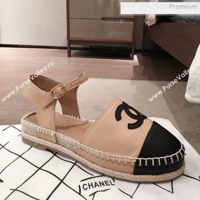 Chanel Lambskin Flat Espadrilles G36184 Beige 2020 (KL-20062815)