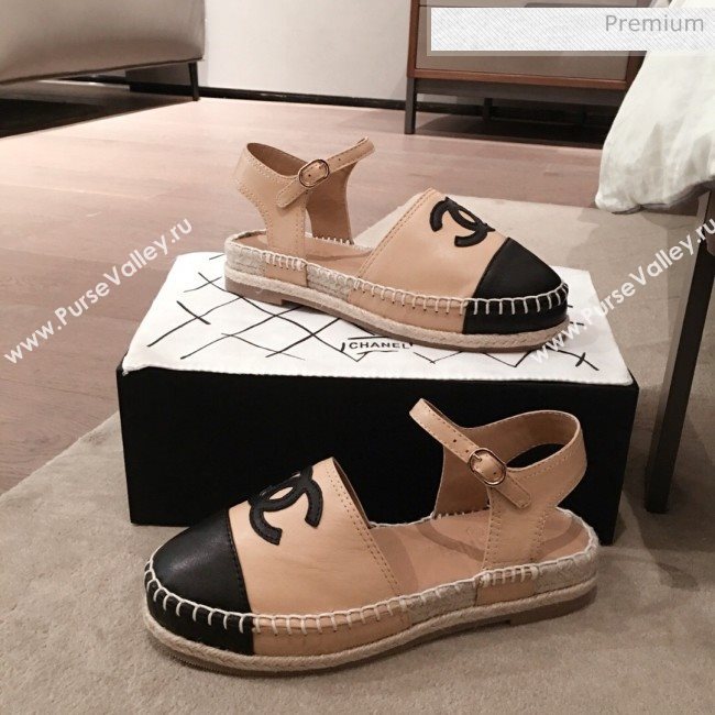 Chanel Lambskin Flat Espadrilles G36184 Beige 2020 (KL-20062815)