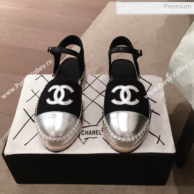 Chanel Tweed Flat Espadrilles G36184 Black 2020 (KL-20062817)